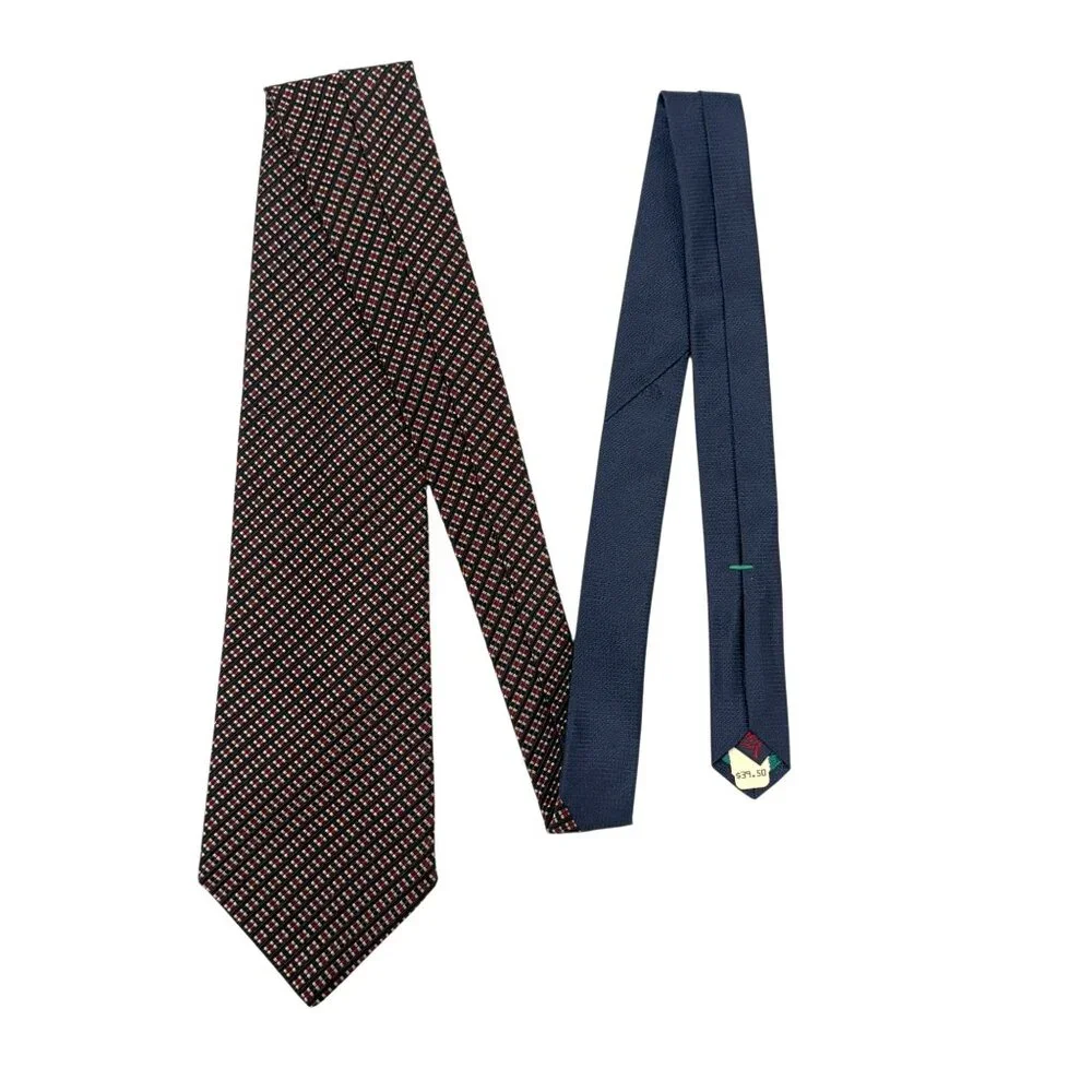 NWT Tommy Hilfiger Mens Check Pattern All Silk Neck Tie Collegiate Preppy Gift